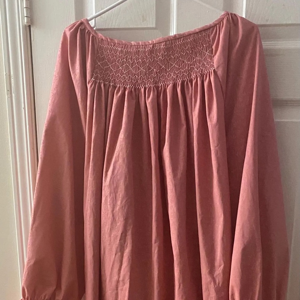 Smocked Organic Cotton Gown